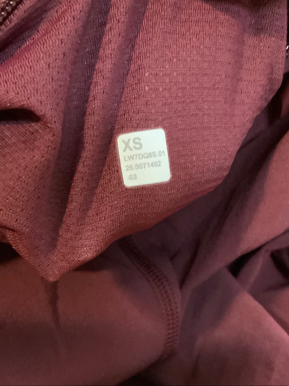 lululemon Women’s HR Split Short 3” Maroon with Contrast Side Stripes - Picture 5 of 5